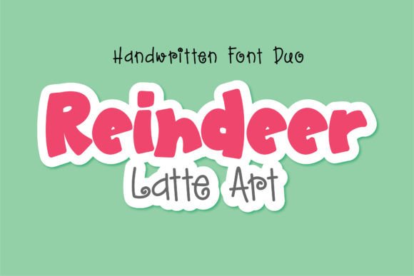 Reindeer Latte Art: A Playful Handwritten Font