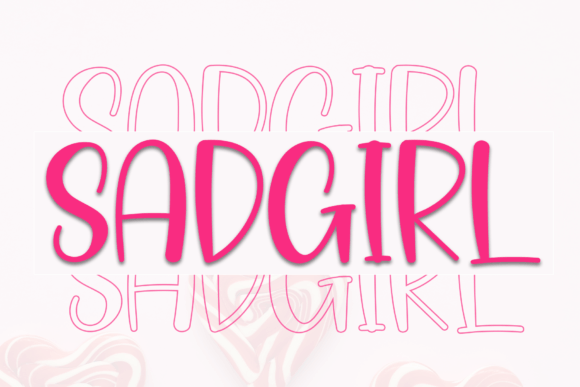 Sadgirl Font: Bold, Playful Handwritten Style