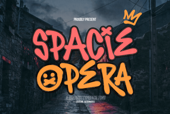 Spacie Opera: The Urban Graffiti Font Redefining Modern Visual Identity