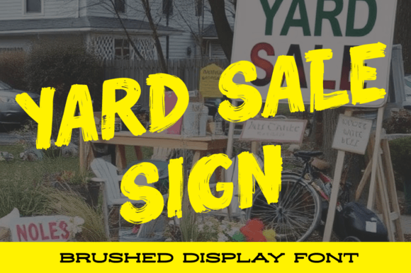 Yard Sale Sign: Bold Hand-Painted Charm